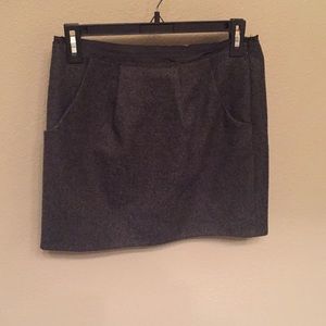 J crew grey mini skirt